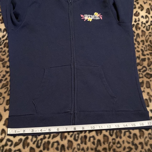 GUC PINK VICTORIAS SECRET HOODIE VS FLORAL LOUNGE FULL ZIP HOODIE Women’s Size M - Picture 11 of 12